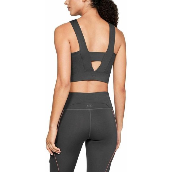 Under Armour 1324323 019 Womens Size Large Charcoal Gray Misty Crop Top $60+ - Picture 3 of 5